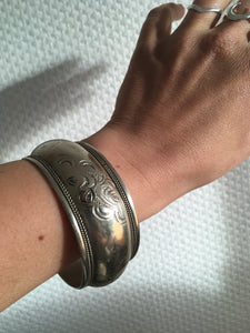 Bracelet métal argenté vintage