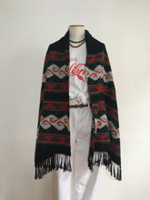 Charger l&#39;image dans la galerie, Grande écharpe laine aztèque vintage